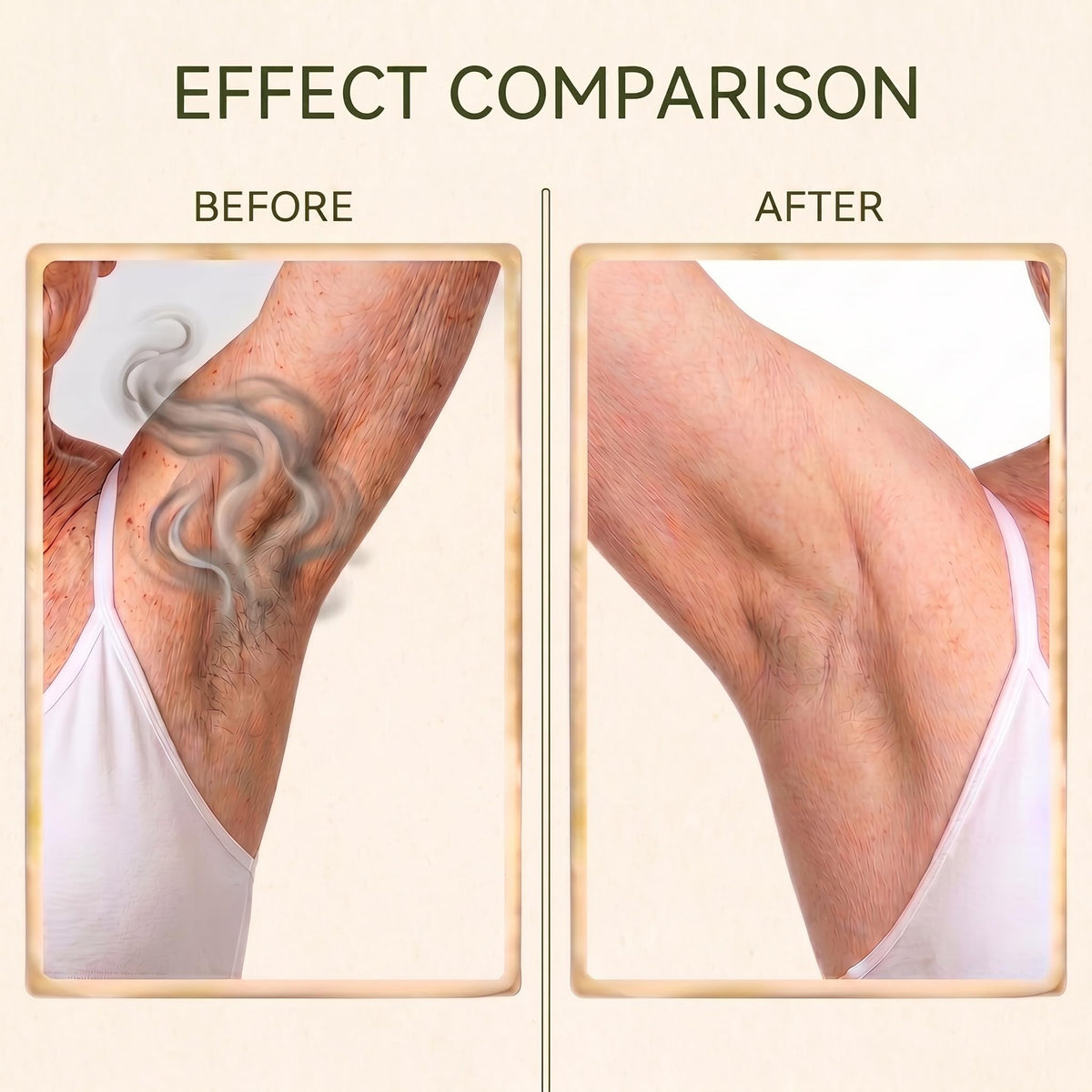 Before and after effect comparison